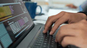 Typing on keyboard